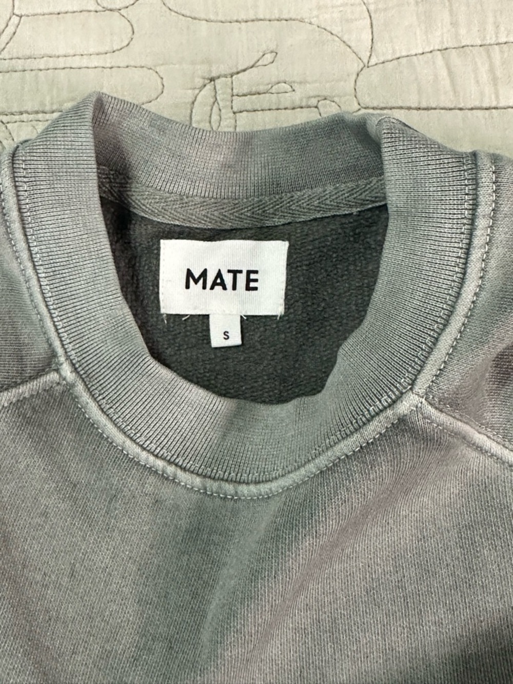 Mate the Label Organic Fleece Raglan Oversized Sweatshirt Forest Green S NWT - Picture 4 of 8